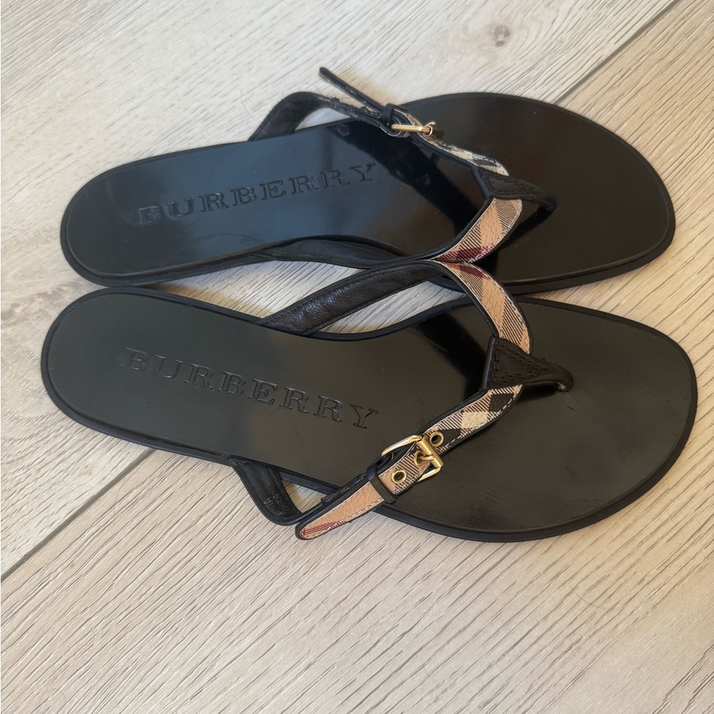 Burberry Black and Plaid Women's Sandals - Picture 2 of 8